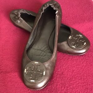 Tory Burch flat loafer leather shoes